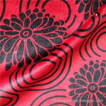 Printed Velvet African Curtain Fabric Polyester